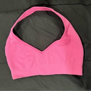NVGTN Pink Ribbed SPORTS BRA